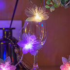 Decorative Flower-Shaped LED Garland with Fiber Optic Glitter for Table and Shelf | High & Bury