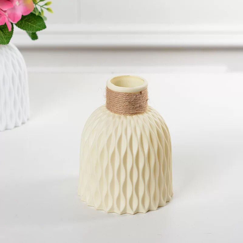 Decorative Flower Vase Soft Textile Molded Plastic | High & Bury