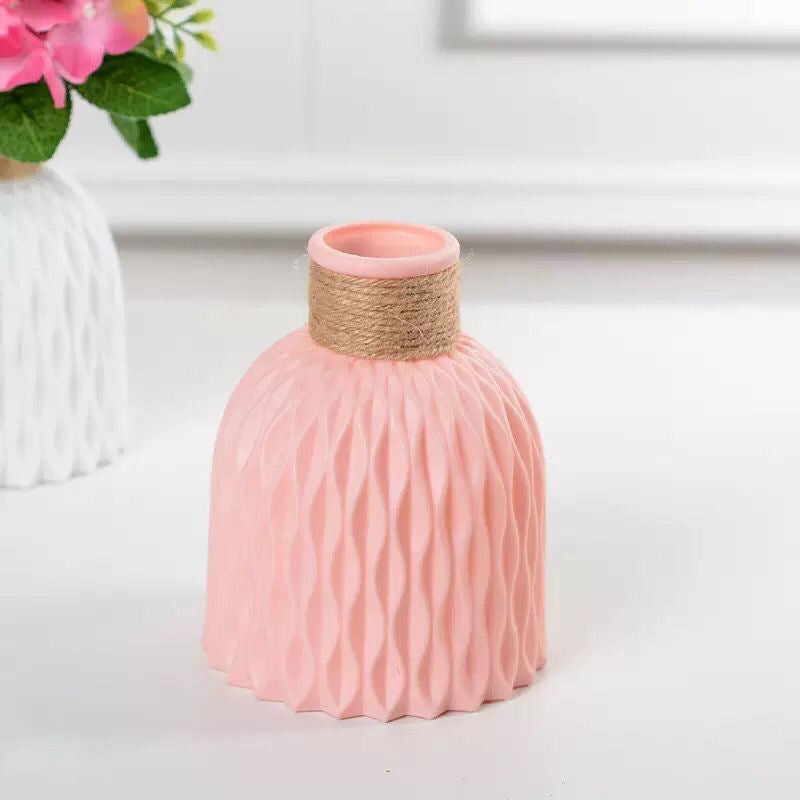 Decorative Flower Vase Soft Textile Molded Plastic | High & Bury