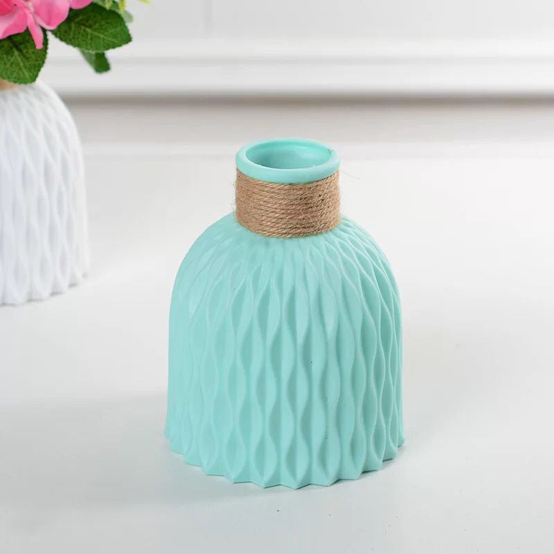 Decorative Flower Vase Soft Textile Molded Plastic | High & Bury