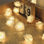 Decorative Foam Rose LED Garland for Table Decorations | High & Bury