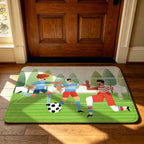 Decorative Football-Themed Area Mat | High & Bury