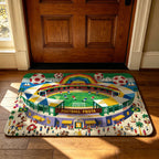 Decorative Football-Themed Area Mat | High & Bury