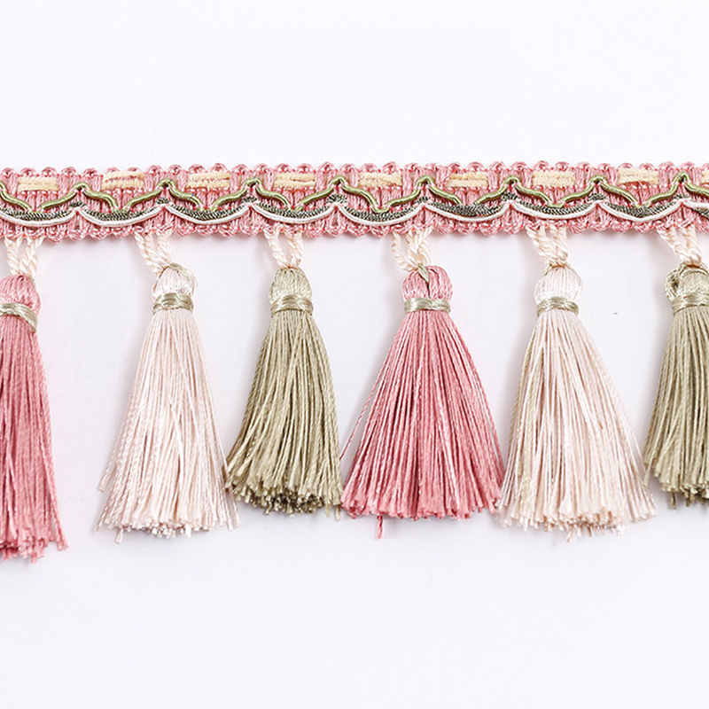 Decorative Fringe Trim Polyester Textile | High & Bury