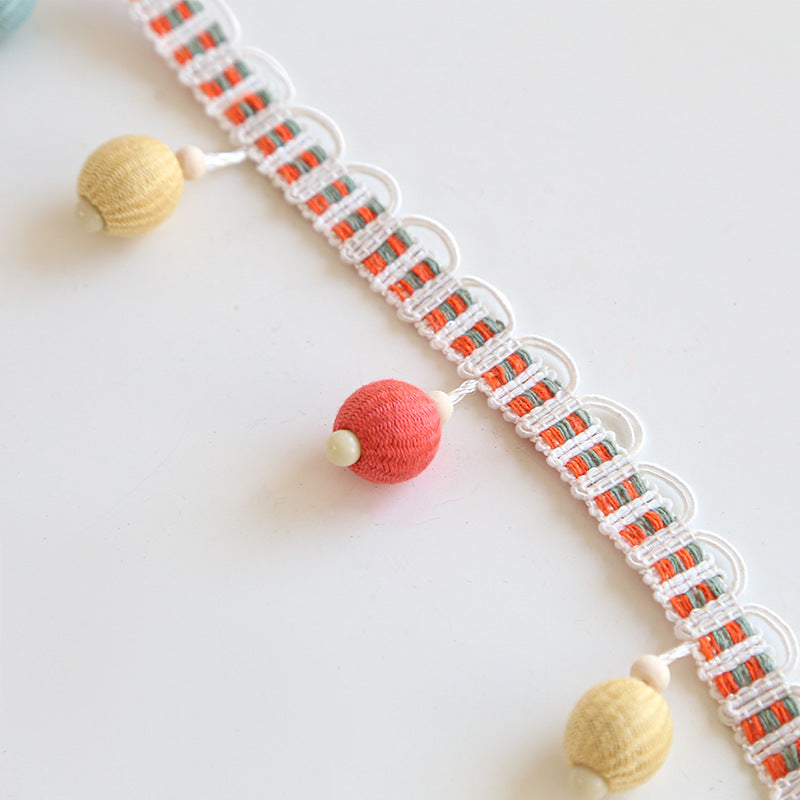 Decorative Fringe Trim with Colorful Tassels | High & Bury