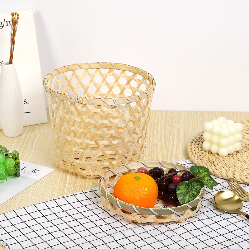 Decorative Handwoven Serving Tray | High & Bury
