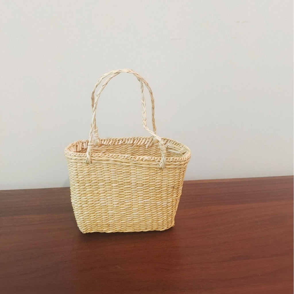 Decorative Handwoven Storage Basket 7.87 × 7.09 × 3.94 Inch | High & Bury