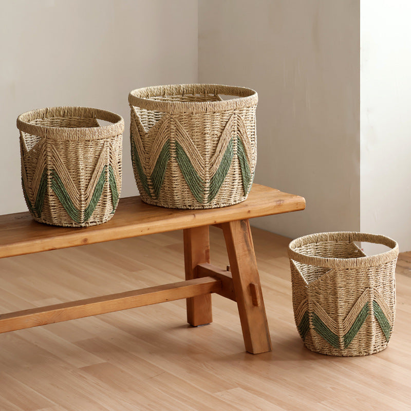 Decorative Handwoven Storage Basket | High & Bury