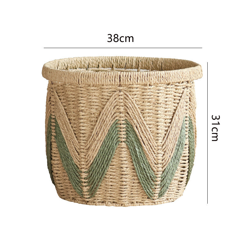 Decorative Handwoven Storage Basket | High & Bury