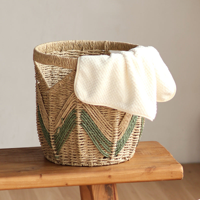 Decorative Handwoven Storage Basket | High & Bury