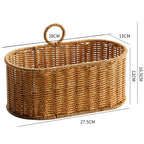 Decorative Handwoven Storage Basket Light Brown | High & Bury