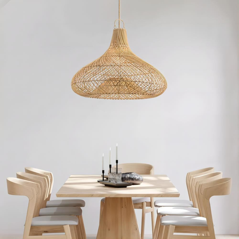 Decorative Hanging Light made of Rattan | High & Bury