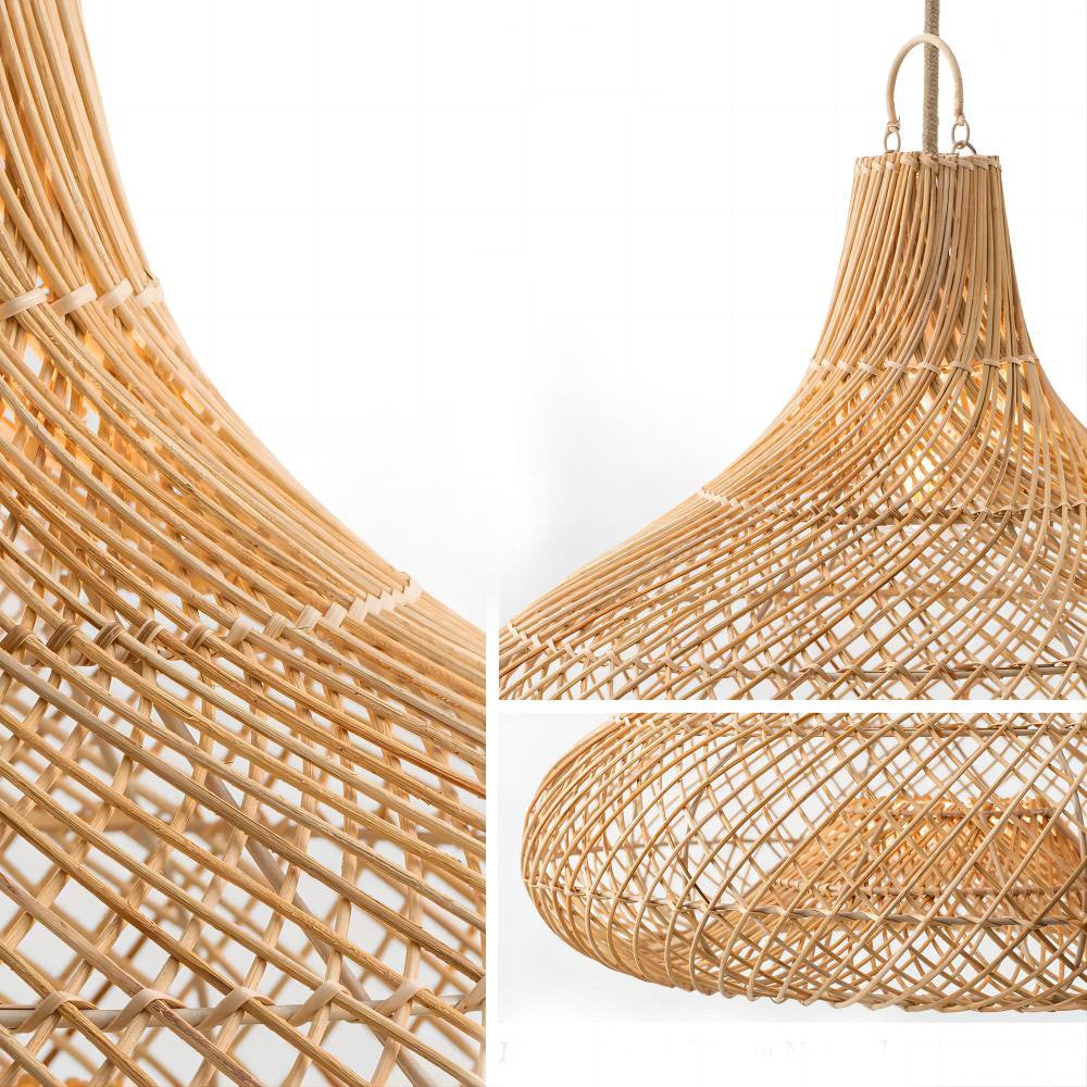 Decorative Hanging Light made of Rattan | High & Bury