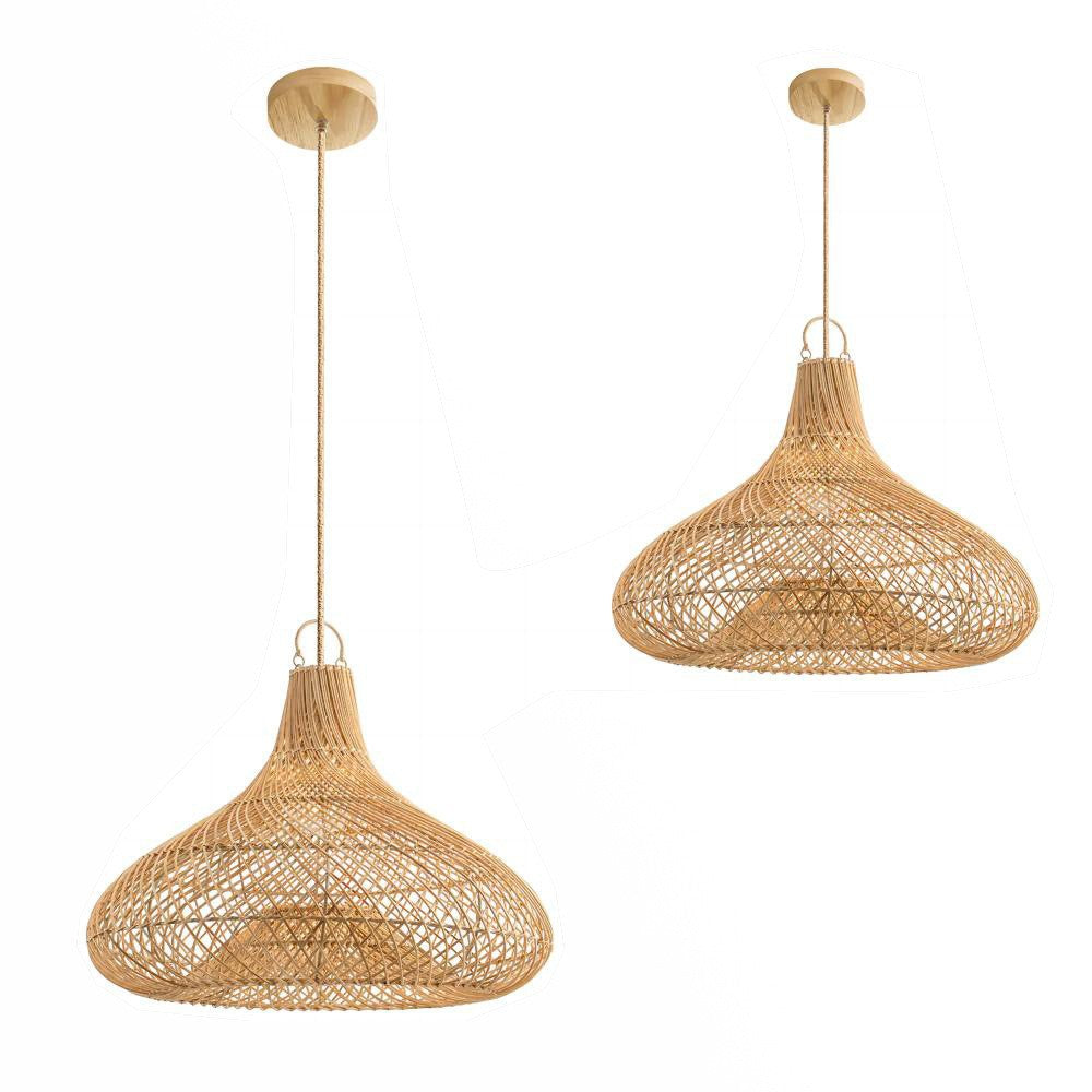 Decorative Hanging Light made of Rattan | High & Bury