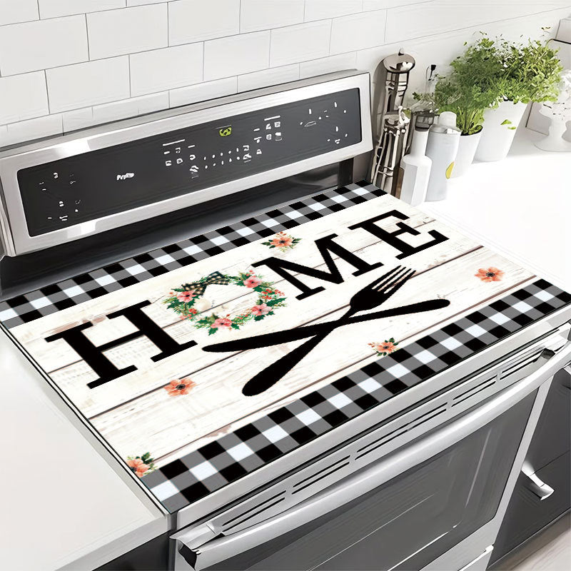 Decorative Heart and Bow-Themed Kitchen Mat | High & Bury