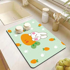 Decorative Kitchen Floor Mat Green Yellow Pink | High & Bury