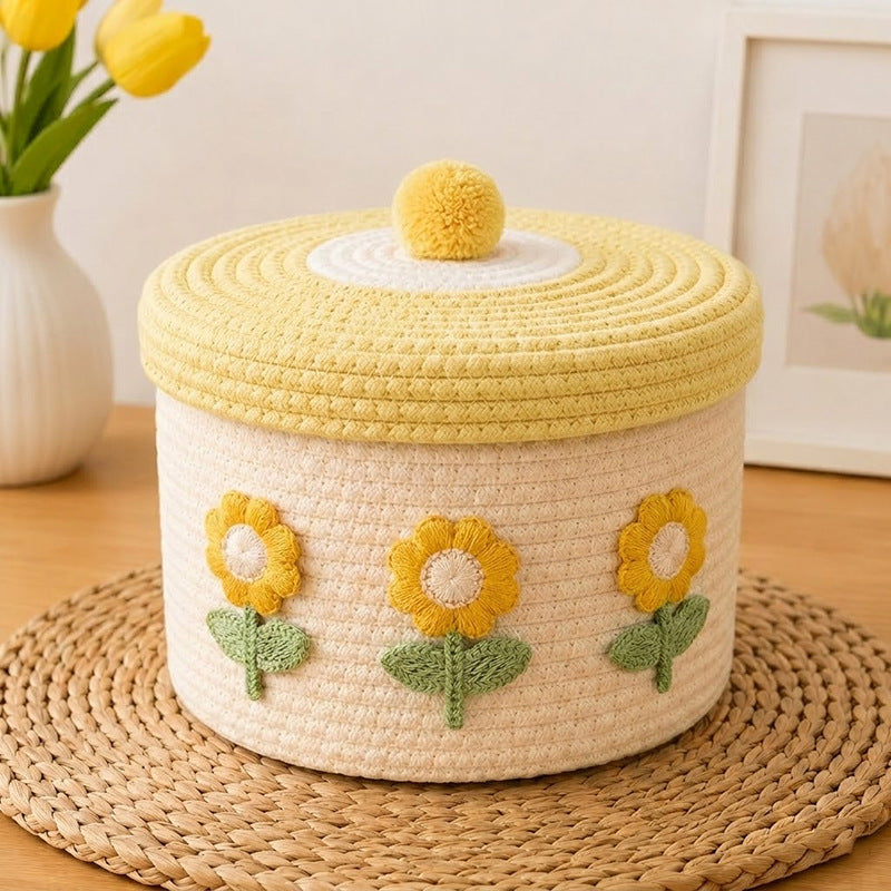 Decorative Knitted Storage Container | High & Bury