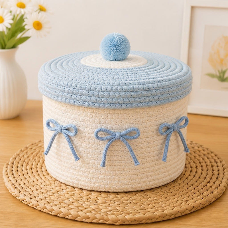 Decorative Knitted Storage Container | High & Bury