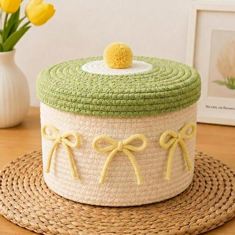 Decorative Knitted Storage Container | High & Bury