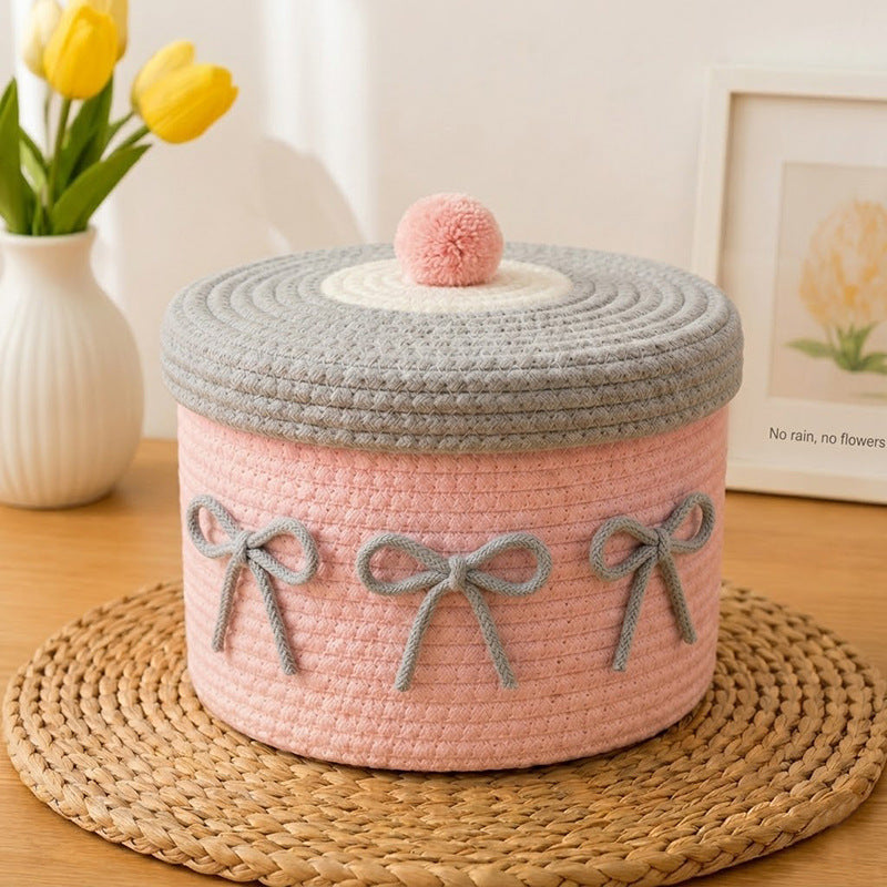 Decorative Knitted Storage Container | High & Bury
