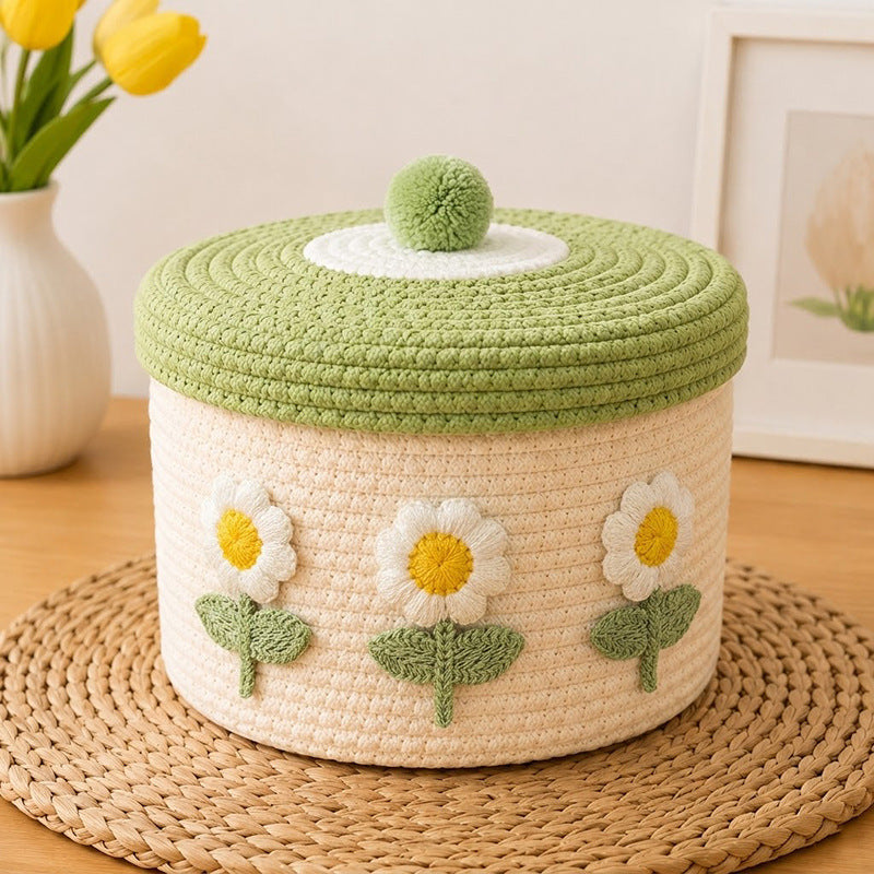 Decorative Knitted Storage Container | High & Bury