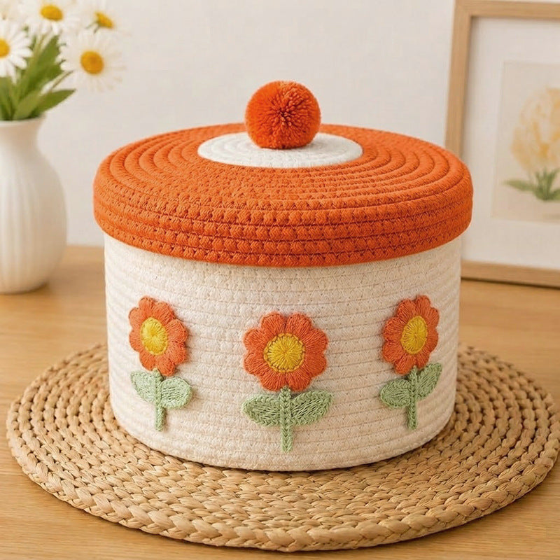 Decorative Knitted Storage Container | High & Bury