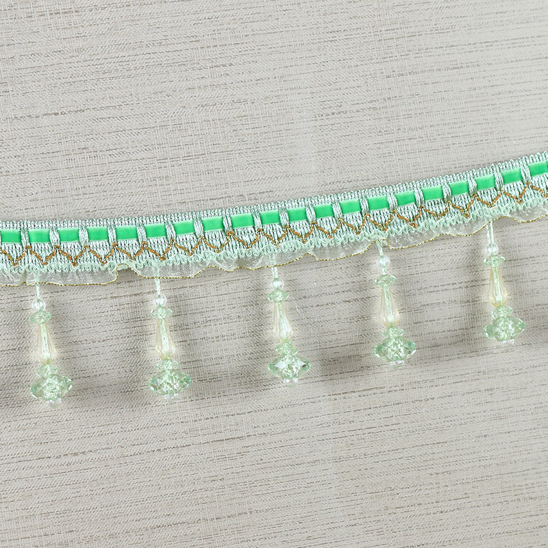 Decorative Lace Trim with Pearls | High & Bury