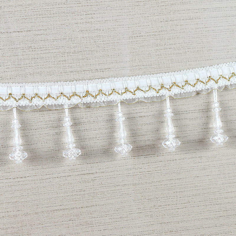 Decorative Lace Trim with Pearls | High & Bury