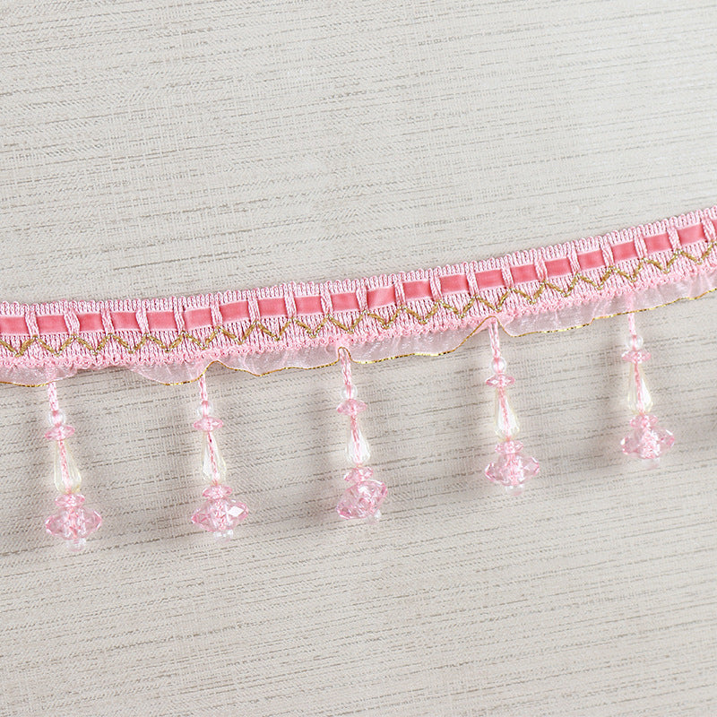 Decorative Lace Trim with Pearls | High & Bury