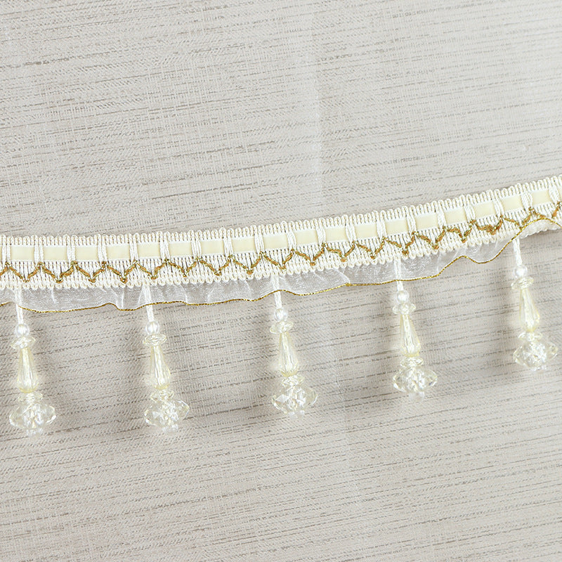 Decorative Lace Trim with Pearls | High & Bury