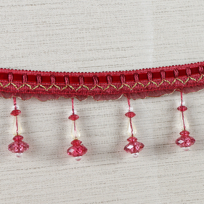 Decorative Lace Trim with Pearls | High & Bury