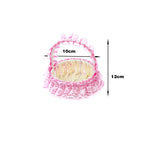Decorative Lace Trim Woven Basket | High & Bury