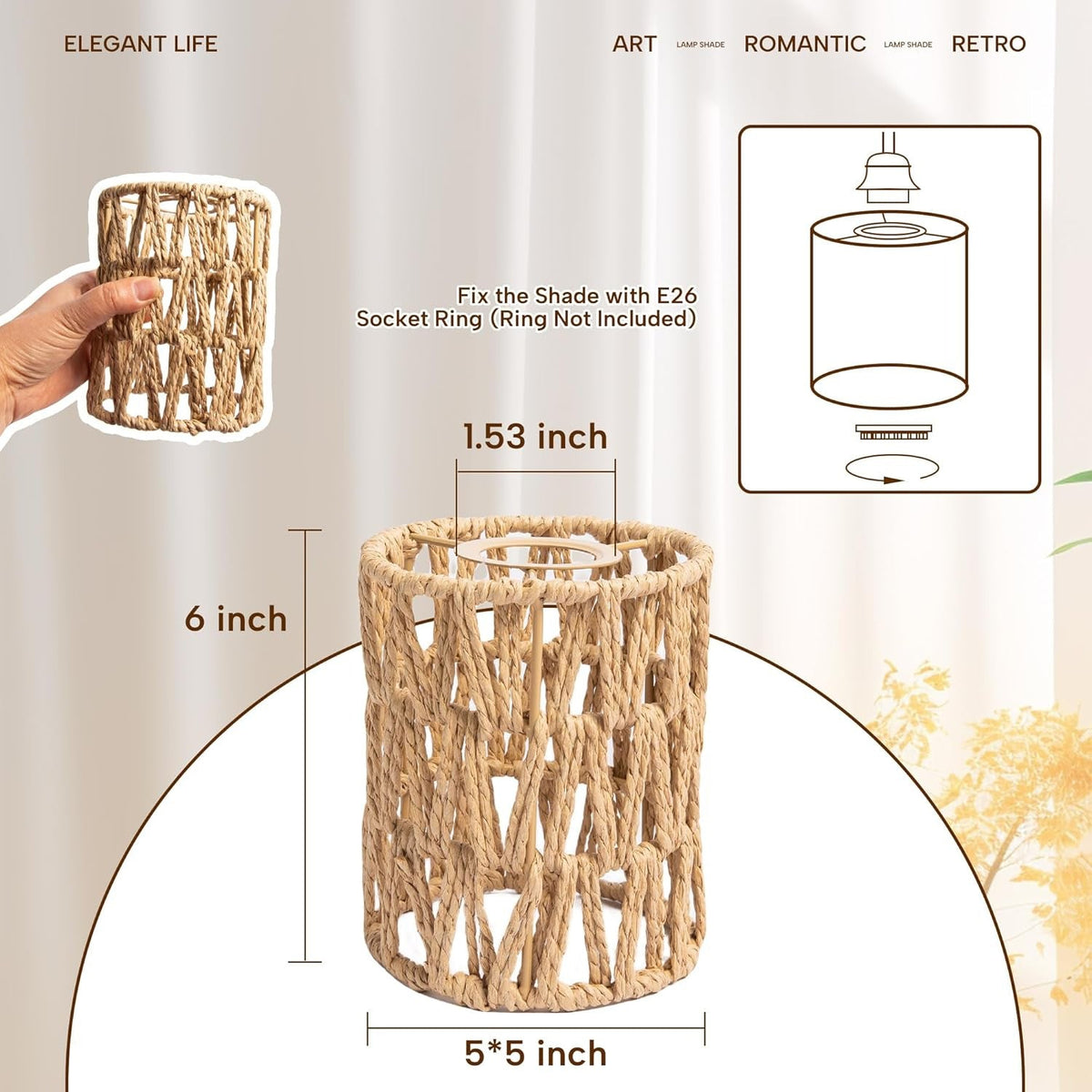 Decorative Lampshade with Modern Design | High & Bury