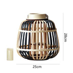Decorative Lantern Bamboo LED Illuminated | High & Bury