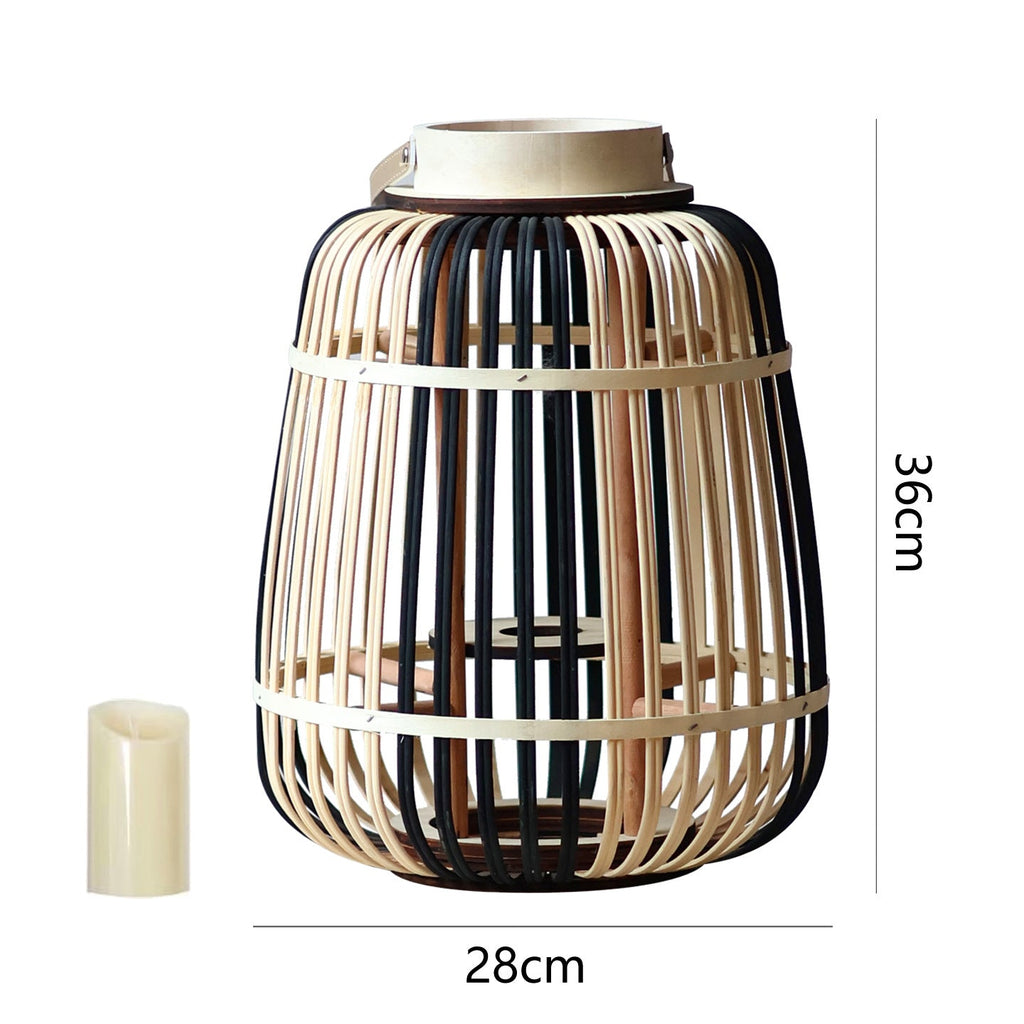 Decorative Lantern Bamboo LED Illuminated | High & Bury