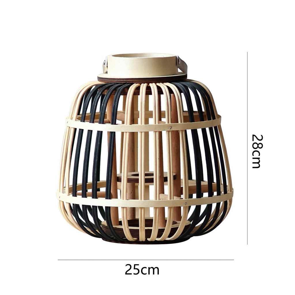 Decorative Lantern Bamboo LED Illuminated | High & Bury
