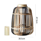 Decorative Lantern Bamboo LED Illuminated | High & Bury