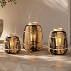 Decorative Lantern Bamboo LED Illuminated | High & Bury