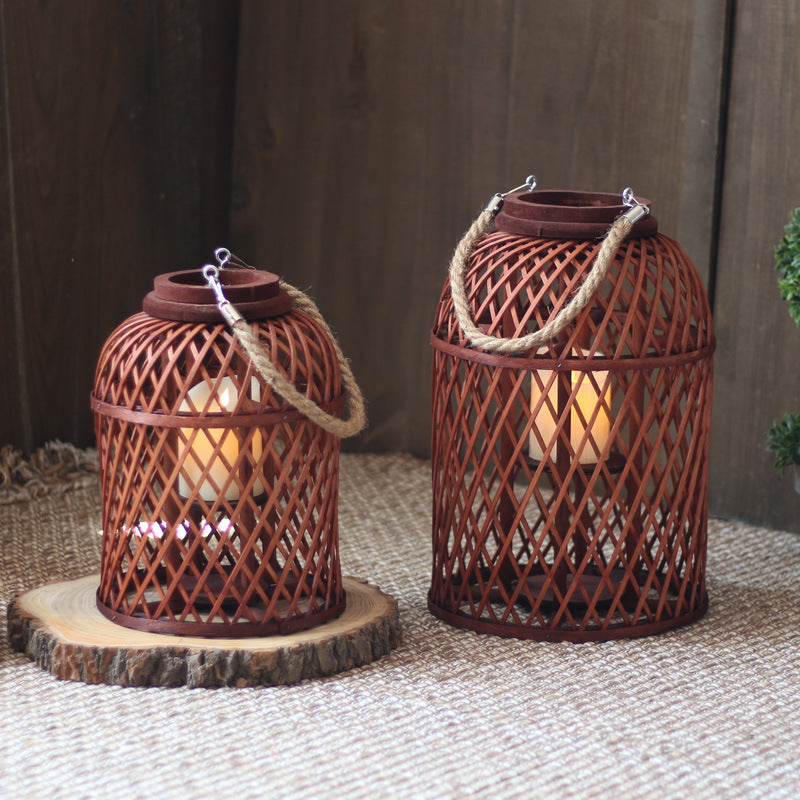 Decorative Lantern made of Braided Material | High & Bury