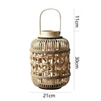 Decorative Lantern made of Woven Bamboo | High & Bury