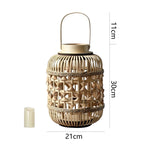Decorative Lantern made of Woven Bamboo | High & Bury