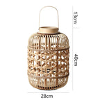 Decorative Lantern made of Woven Bamboo | High & Bury