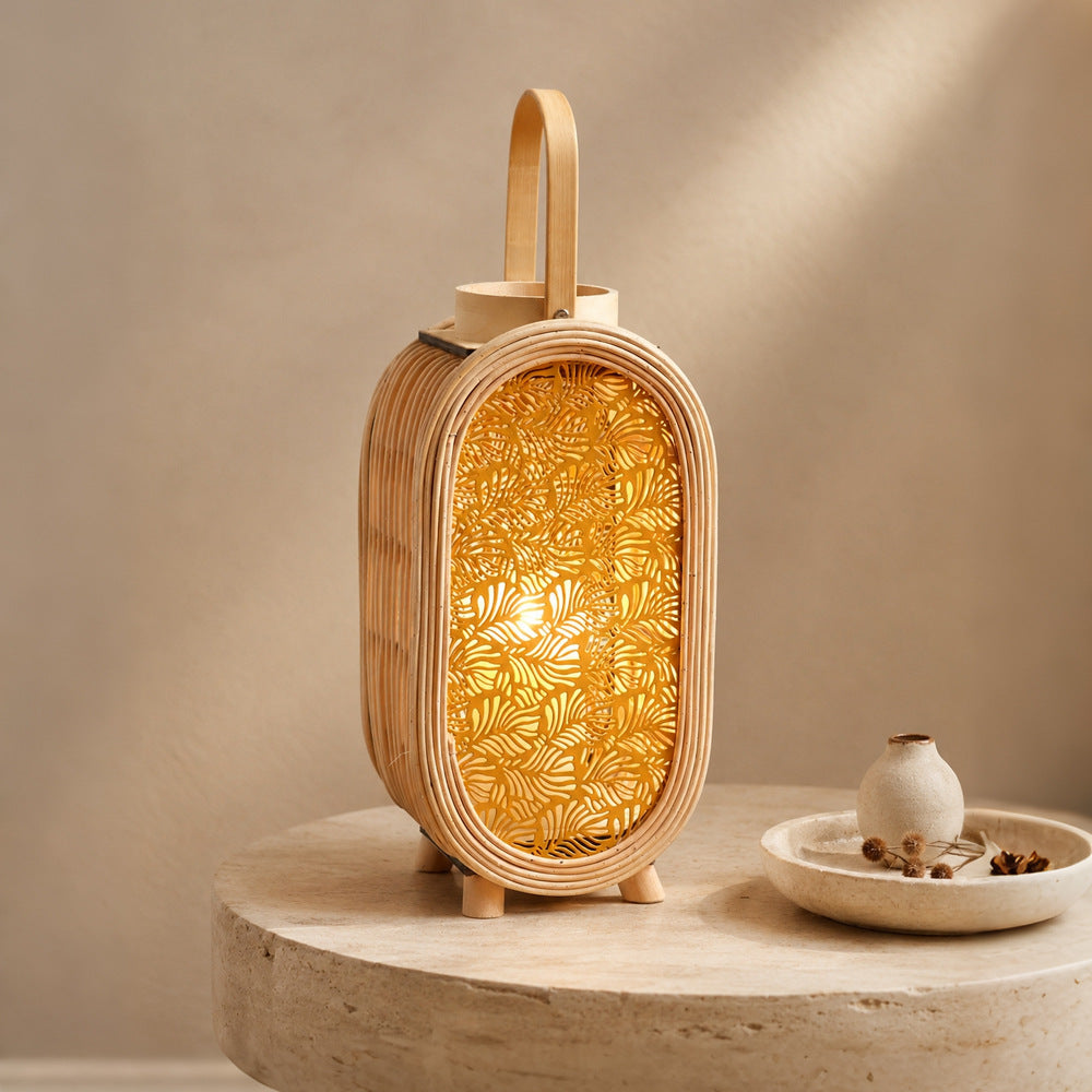 Decorative Lantern Stand Wood Handcrafted | High & Bury