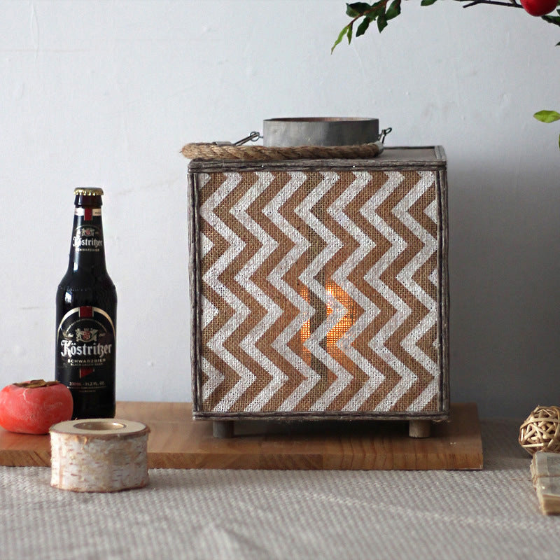 Decorative Lantern with Zigzag Pattern | High & Bury
