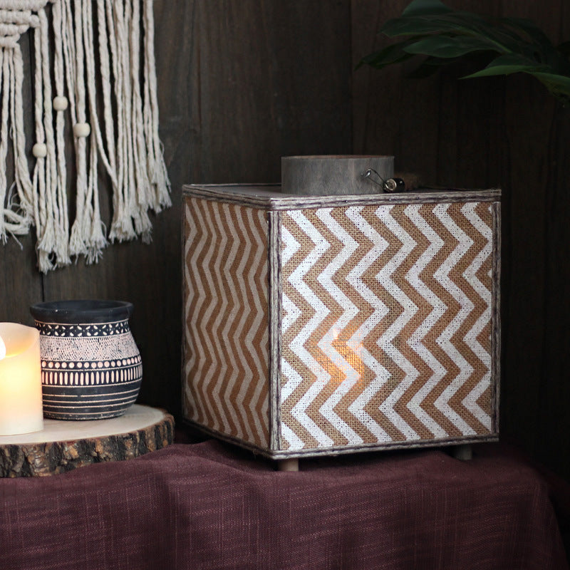 Decorative Lantern with Zigzag Pattern | High & Bury
