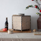 Decorative Lantern with Zigzag Pattern | High & Bury