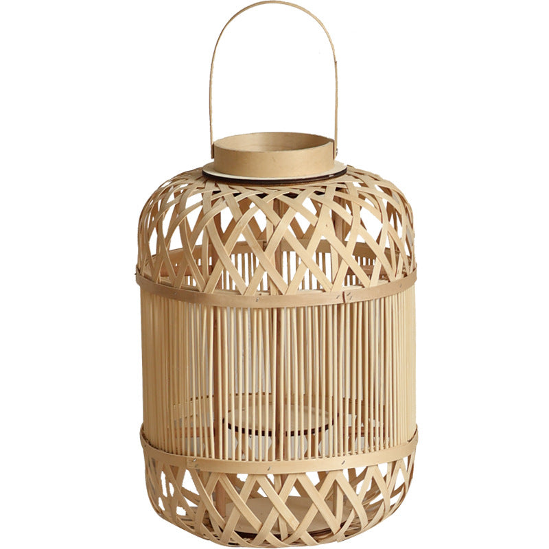 Decorative Lantern Woven Natural Fiber Hanging | High & Bury