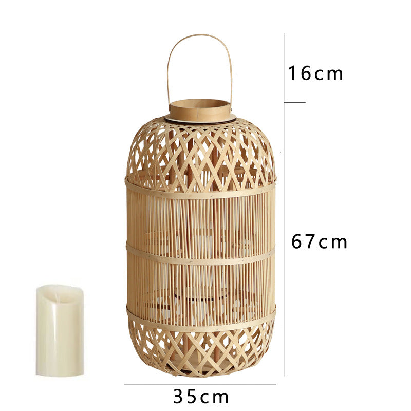 Decorative Lantern Woven Natural Fiber Hanging | High & Bury