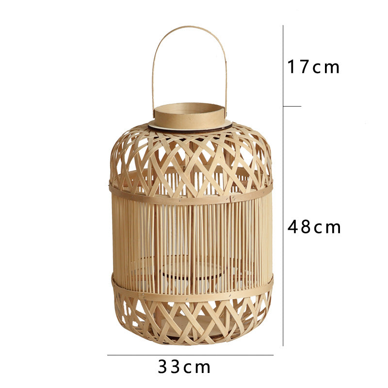 Decorative Lantern Woven Natural Fiber Hanging | High & Bury