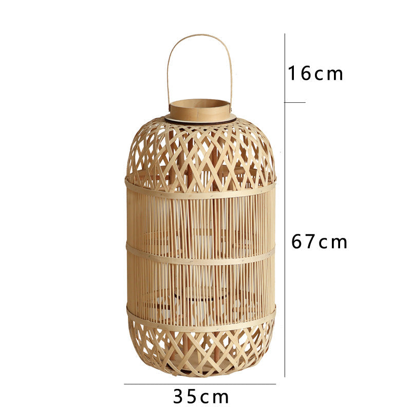 Decorative Lantern Woven Natural Fiber Hanging | High & Bury